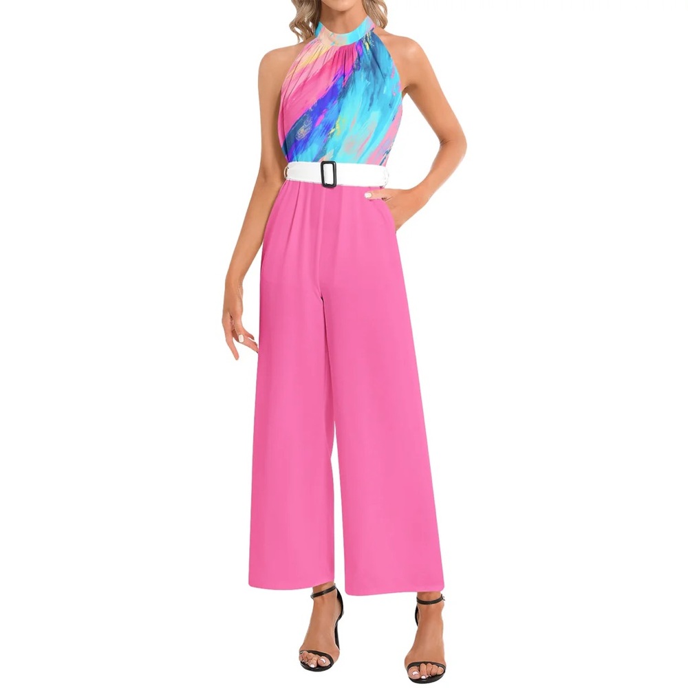 Women’s Jumpsuit Wide Leg Halter Top One Piece